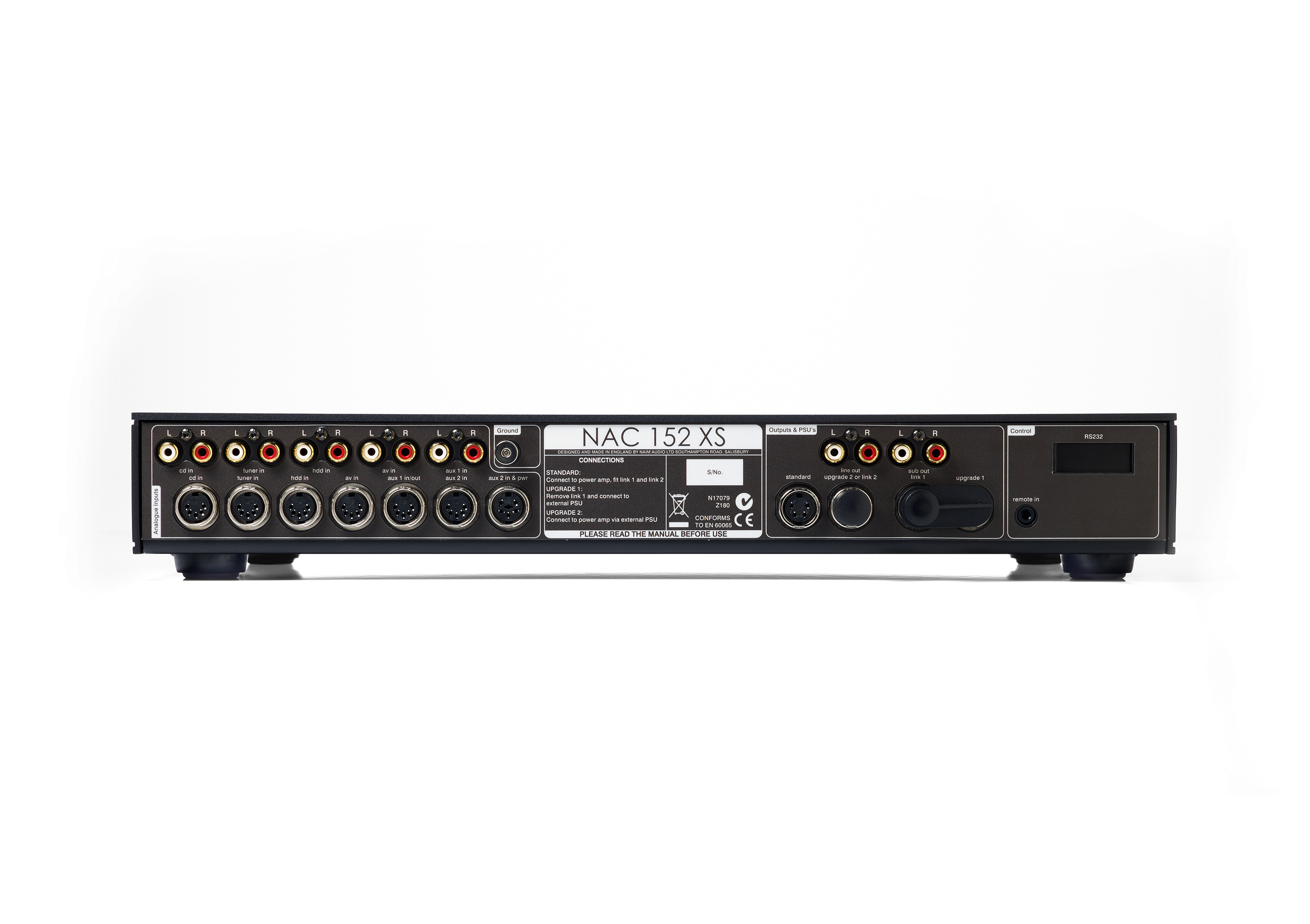 NAC 152 XS Separate Preamplifier - Rear View NAC 152 XS Separate Preamplifier - Rear View